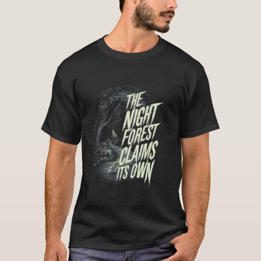 夜森は闇の遺言で自分の意志を主張不気味する Tシャツ (正面)