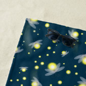 夜模様白熱［赤熱］光を放つのホタル ビーチタオル (インサイチュ)