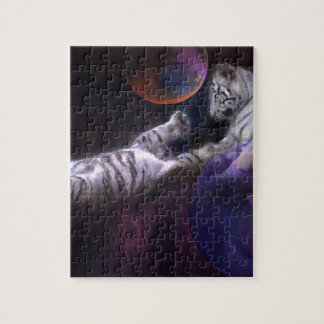 夜演劇の白のトラ ジグソーパズル