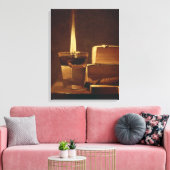 夜灯1630年～35年 キャンバスプリント (インサイチュ (リビング))