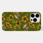 夜熱帯庭園の黄色と緑 iPhoneケース (裏面横)