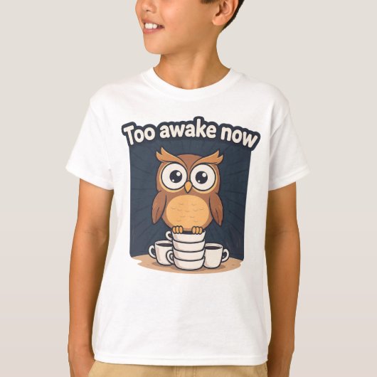 夜猫子ミーム カートゥーンTシャツ Tシャツ (正面)