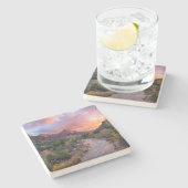 夜番の夕日 ストーンコースター (横)