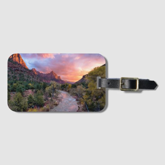 夜番の夕日 ラゲッジタグ (正面横)