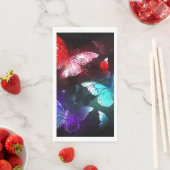 夜白熱［赤熱］光を放つの蝶3匹 (インサイチュ)