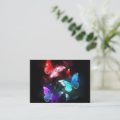 夜白熱［赤熱］光を放つの蝶3匹 アドバイスカード (スタンド正面)