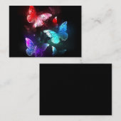 夜白熱［赤熱］光を放つの蝶3匹 アドバイスカード (正面/裏面)