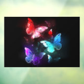 夜白熱［赤熱］光を放つの蝶3匹 ウィンドウサイン (シート3)