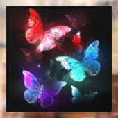 夜白熱［赤熱］光を放つの蝶3匹 ウィンドウサイン (シート2)