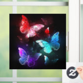 夜白熱［赤熱］光を放つの蝶3匹 ウィンドウサイン (ホーム)