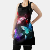 夜白熱［赤熱］光を放つの蝶3匹 エプロン (インサイチュ)