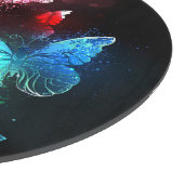 夜白熱［赤熱］光を放つの蝶3匹 カッティングボード (角)