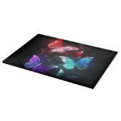 夜白熱［赤熱］光を放つの蝶3匹 カッティングボード (角)