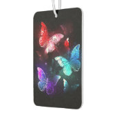 夜白熱［赤熱］光を放つの蝶3匹 カーエアーフレッシュナー (左)