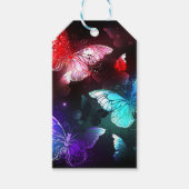 夜白熱［赤熱］光を放つの蝶3匹 ギフトタグ (正面)