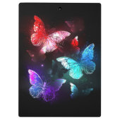 夜白熱［赤熱］光を放つの蝶3匹 クリップボード (裏面)