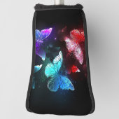 夜白熱［赤熱］光を放つの蝶3匹 ゴルフヘッドカバー (回転90)