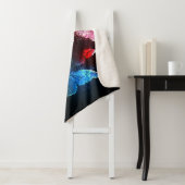 夜白熱［赤熱］光を放つの蝶3匹 シェルパブランケット (インサイチュ)