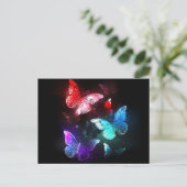 夜白熱［赤熱］光を放つの蝶3匹 シーズンポストカード (スタンド正面)