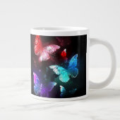 夜白熱［赤熱］光を放つの蝶3匹 ジャンボコーヒーマグカップ (右)
