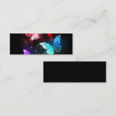 夜白熱［赤熱］光を放つの蝶3匹 スキニー名刺 (正面/裏面)