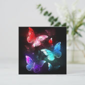 夜白熱［赤熱］光を放つの蝶3匹 セーブザデート (スタンド正面)