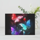 夜白熱［赤熱］光を放つの蝶3匹 セーブザデート (スタンド正面)