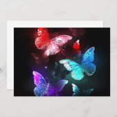 夜白熱［赤熱］光を放つの蝶3匹 セーブザデート (正面/裏面)