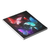 夜白熱［赤熱］光を放つの蝶3匹 ノートパッド (アングル)