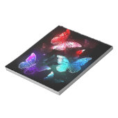 夜白熱［赤熱］光を放つの蝶3匹 ノートパッド (回転)