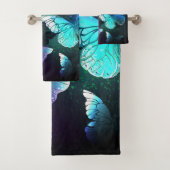 夜白熱［赤熱］光を放つの蝶3匹 バスタオルセット (インサイチュ)