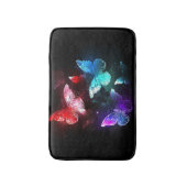 夜白熱［赤熱］光を放つの蝶3匹 バスマット (正面縦)