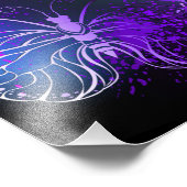 夜白熱［赤熱］光を放つの蝶3匹 フォトプリント            (角)