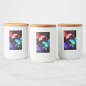 夜白熱［赤熱］光を放つの蝶3匹 フードラベル (ボトル)