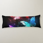 夜白熱［赤熱］光を放つの蝶3匹 ボディピロー (裏面)