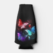 夜白熱［赤熱］光を放つの蝶3匹 ボトルクーラー (正面)