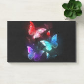 夜白熱［赤熱］光を放つの蝶3匹 ポストイット (オフィス)