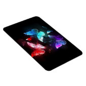 夜白熱［赤熱］光を放つの蝶3匹 マグネット (右側)