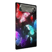 夜白熱［赤熱］光を放つの蝶3匹 ミニクリップボード (アングル)