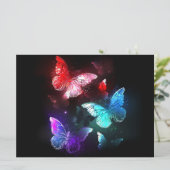 夜白熱［赤熱］光を放つの蝶3匹 メニュー (スタンド正面)