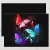 夜白熱［赤熱］光を放つの蝶3匹 メニュー (正面/裏面)