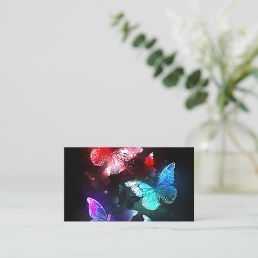 夜白熱［赤熱］光を放つの蝶3匹 割引カード (スタンド正面)