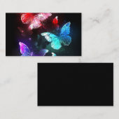 夜白熱［赤熱］光を放つの蝶3匹 割引カード (正面/裏面)