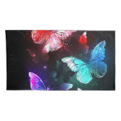 夜白熱［赤熱］光を放つの蝶3匹 枕カバー (裏面-右)