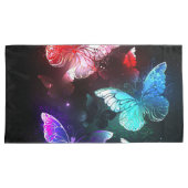 夜白熱［赤熱］光を放つの蝶3匹 枕カバー (正面右)