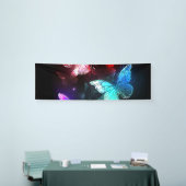 夜白熱［赤熱］光を放つの蝶3匹 横断幕 (トレードショー)