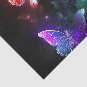 夜白熱［赤熱］光を放つの蝶3匹 薄葉紙 (詳細)