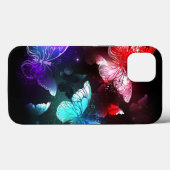 夜白熱［赤熱］光を放つの蝶3匹 Case-Mate iPhoneケース (裏面 (横))