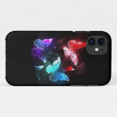 夜白熱［赤熱］光を放つの蝶3匹 Case-Mate iPhoneケース (裏面(横))