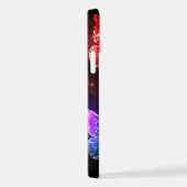 夜白熱［赤熱］光を放つの蝶3匹 iPhoneケース (右側面)